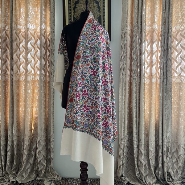 Pashmina Papermachie Jama shawl 100x200 cms
