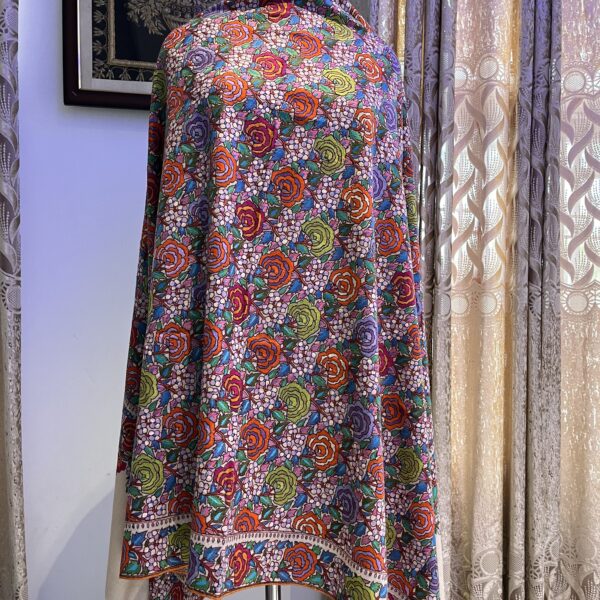 Pashmina Papermachie Jama shawl 100x200cms