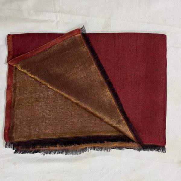 Wool zari reversible stoles 70x200 cms